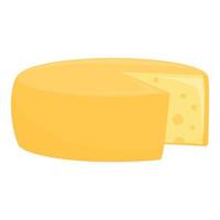 vector de dibujos animados de icono de queso de leche. producto de crema