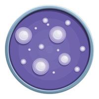 Petri dish hospital icon, cartoon style vector
