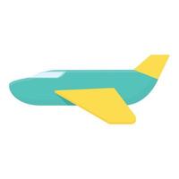 vector de dibujos animados de icono de avión de juguete. tienda de madera