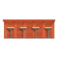 Furniture bar counter icon, cartoon style vector