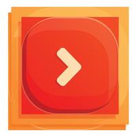 Forward interface button icon, cartoon style vector