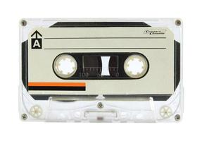 cassette tape isolated on white with clipping path photo