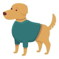 icono de ropa de perro suéter, estilo de dibujos animados vector