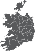 Doodle desenho à mão livre do mapa da Irlanda. png