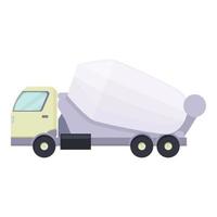 Construction cement mixer icon cartoon vector. Concrete truck vector