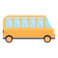 vector de dibujos animados de icono de juguete de autobús escolar. niño de la tienda