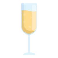 icono de copa de champán, estilo de dibujos animados vector