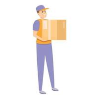 Courier box delivery icon cartoon vector. Express service vector
