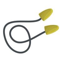 Worker earplugs icon cartoon vector. Noise auditory vector