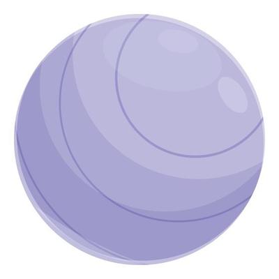 Rubber fitness ball icon cartoon vector. Gym equipment