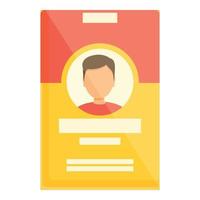 Id card driving icon, cartoon style vector
