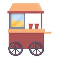 Popcorn machine maker icon, cartoon style vector