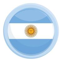 icono de la bandera argentina vector de dibujos animados. viajes a america