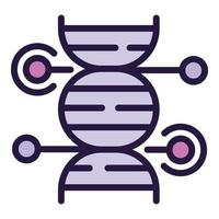 Dna experiment icon outline vector. Lab genetic vector