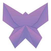 vector de dibujos animados de origami mariposa icono. insecto de papel