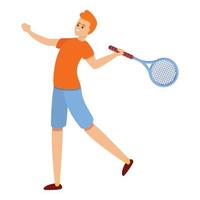 Development of tennis icon, cartoon style vector