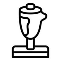 icono de joystick del espacio de trabajo, estilo de esquema vector