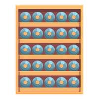 Shelf wine cabinet icon cartoon vector. Bar alcohol vector