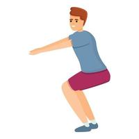 Physical activity icon, cartoon style vector