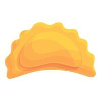 Fresh ravioli icon, cartoon style vector