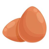 icono de huevos de granja, estilo de dibujos animados vector