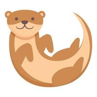 Playing weasel icon cartoon vector. Cute animal vector