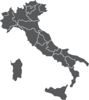 doodle freehand drawing of italy map. png