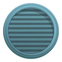 Municipal manhole icon, cartoon style vector