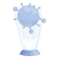 vector de dibujos animados de icono de holograma de virus. tecnología cibernética