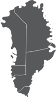 scarabocchio a mano libera disegno di Groenlandia carta geografica. png