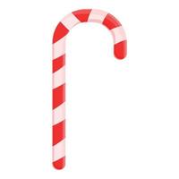 Xmas cane icon, cartoon style vector