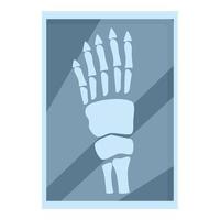 Xray hand scan icon cartoon vector. Bone test vector