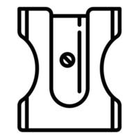 School sharpener icon, outline style vector