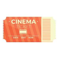 Theater ticket icon cartoon vector. Cinema ticket vector