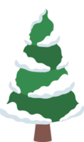 neve pino albero acquerello png