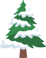 navidad acuarela nevado invierno pino png