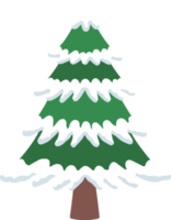 Christmas Pine Tree Snow Watercolor png