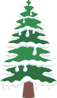 Natale acquerello nevoso inverno pino albero png