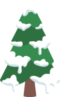 Kerstmis pijnboom boom sneeuw waterverf png