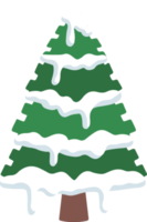 Natale pino albero neve acquerello png