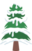 navidad pino arbol nieve acuarela png