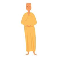 Visakha monk icon cartoon vector. Buddhist priest vector