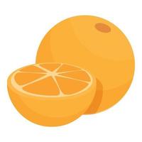 vector de dibujos animados de icono de luteína naranja. comida para los ojos