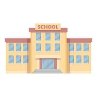 vector de dibujos animados de icono de edificio de escuela árabe. profesor musulmán