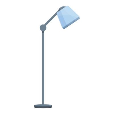 Steel torchere icon cartoon vector. Lamp furniture