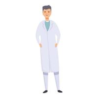 vector de dibujos animados de icono de médico joven. cuidado de la salud
