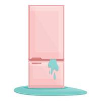 Kitchen refrigerator repair icon, cartoon style vector