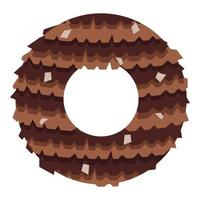 Donut pinata icon cartoon vector. Mexican party vector