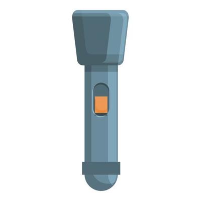 Camping flashlight icon, cartoon style