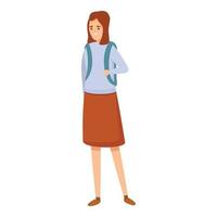 School clothes icon, cartoon style vector